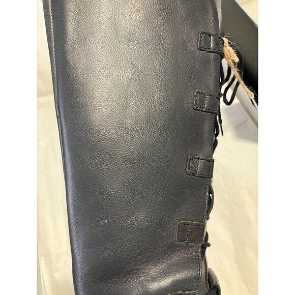 PO-ZU Star Wars REY Black Leather Tall High Boots Size 8 EU 39 USED w Box READ - Picture 11 of 16